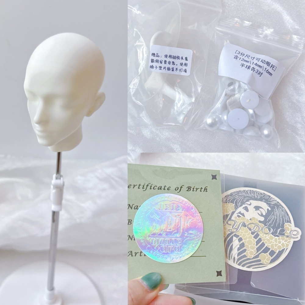 三分帶妝頭✨Joydoll Jose 洸海妝 白肌 附假髮硬頭台＋ 眼珠磁吸配件-細節圖3
