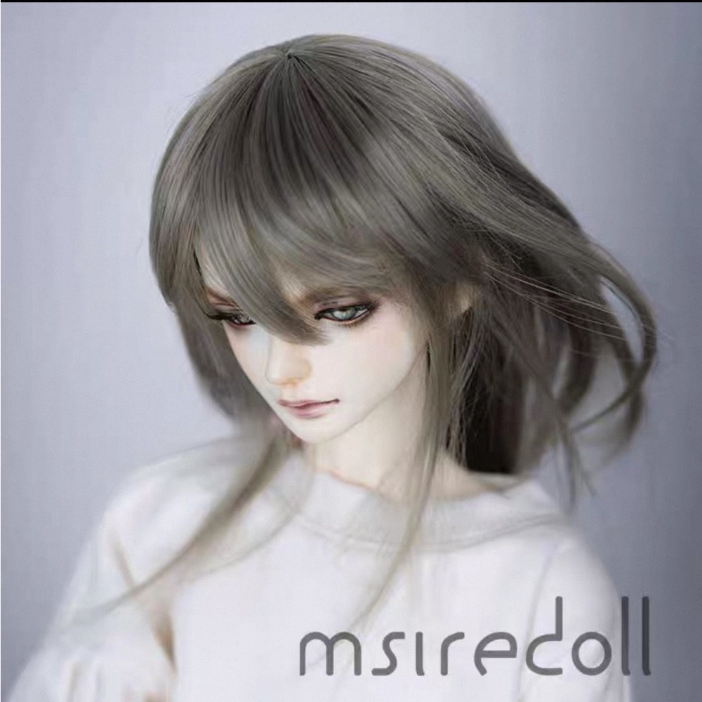 台現✨3分 高溫絲及肩髮 悶青色 bjd 假髮 ms沙龍-細節圖2