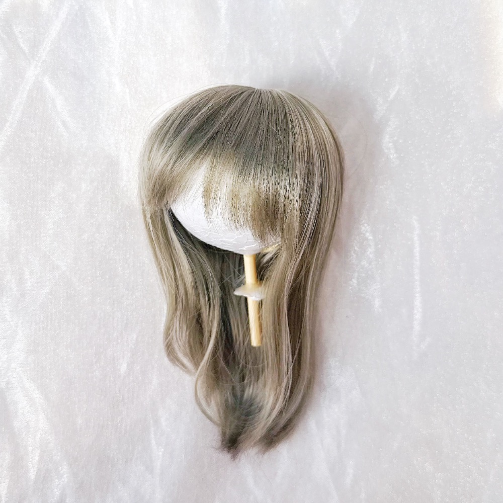 台現✨3分 高溫絲及肩髮 悶青色 bjd 假髮 ms沙龍-細節圖3