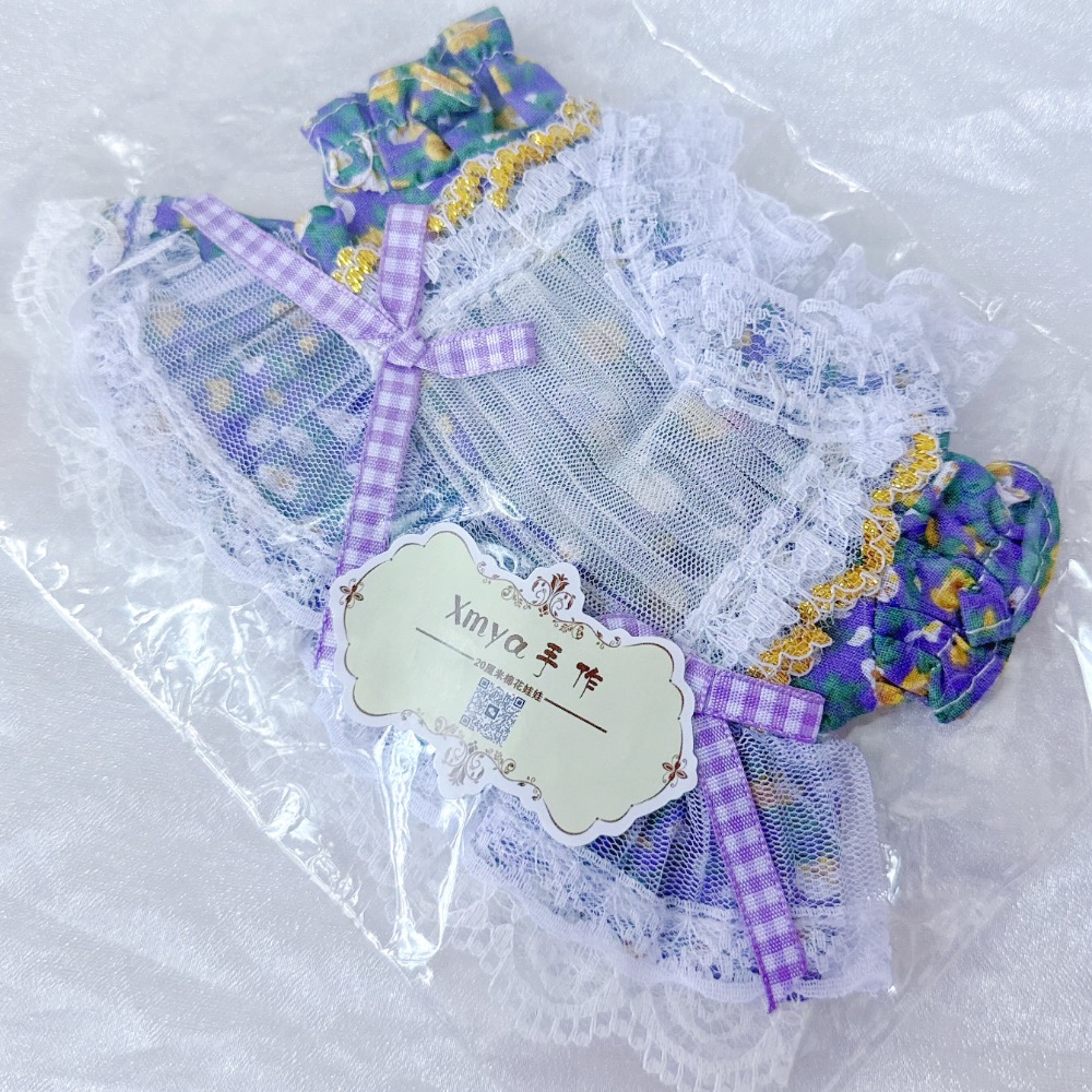 美品✨20cm棉花娃衣《薰衣草》洋裝 XMYA工作室-細節圖2
