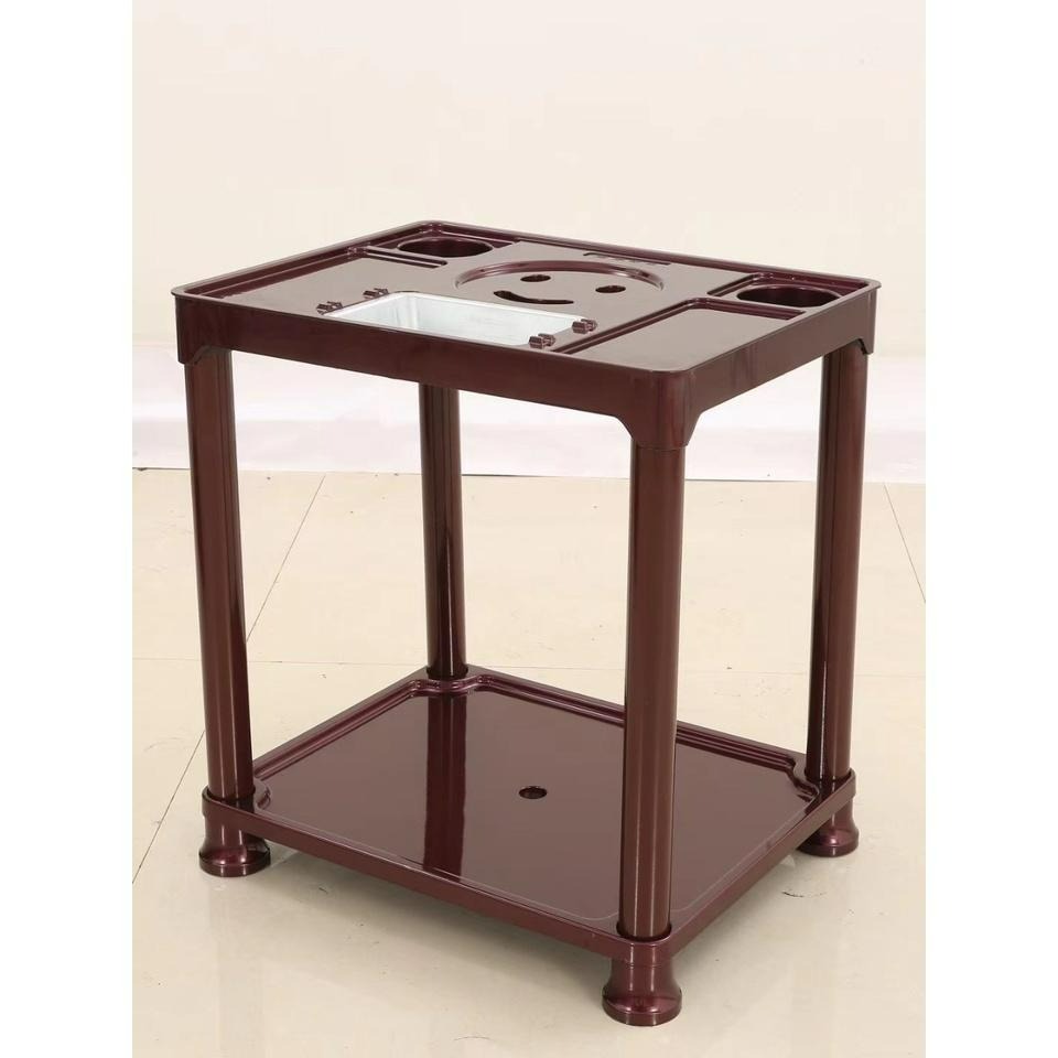 <不要錯過> 豪華桌邊茶几 麻將小茶几 小茶几 鋼管支柱 不鏽鋼菸灰缸 加厚飲料座 茶几 邊桌 含發票-細節圖4