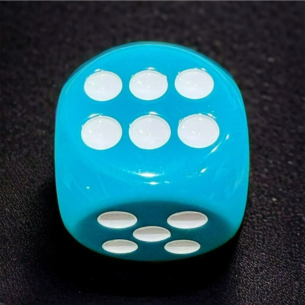 <不要錯過> 50mm 5cm 5公分 骰子 樹脂骰子 6面骰 連莊骰 藍綠色 蒂芬妮綠-細節圖3