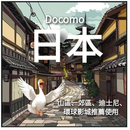 【飛鵝】日本docomo網卡 2~15天 日本CP值高網卡 日本便宜sim卡 5G 三大電信 網路卡 迪士尼 東京