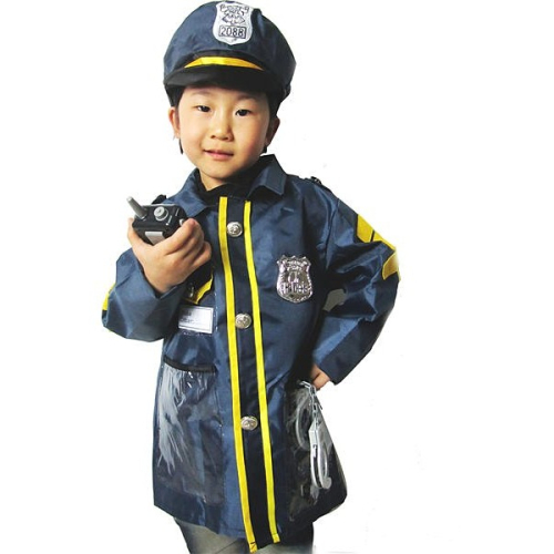 現貨台灣-萬聖節服飾,警察裝,變裝派對,職業服裝兒童變裝服-兒童警察服裝
