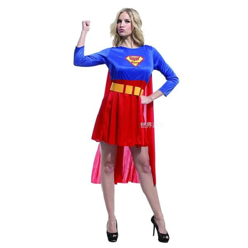 現貨台灣-萬聖節服裝,大人變裝服/成人女超人服裝/無敵神力女超人
