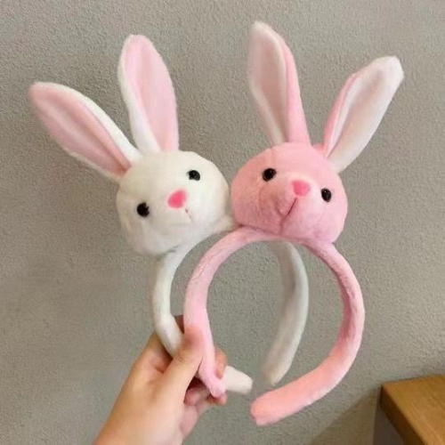 現貨台灣-兔年裝扮飾品/兔女郎/兔耳朵/兔耳髮箍/可愛軟絨毛兔子髮箍(2色可選)