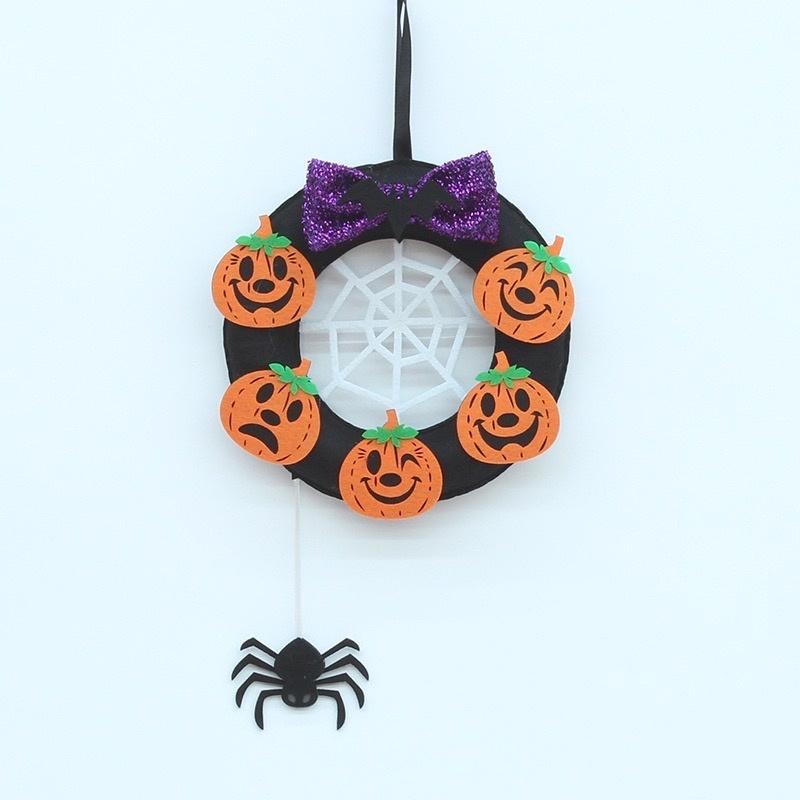 現貨台灣-萬聖節佈置商品/萬聖節吊飾/骷髏吊飾/萬聖節南瓜吊飾/南瓜圈/骷髏圈-細節圖2