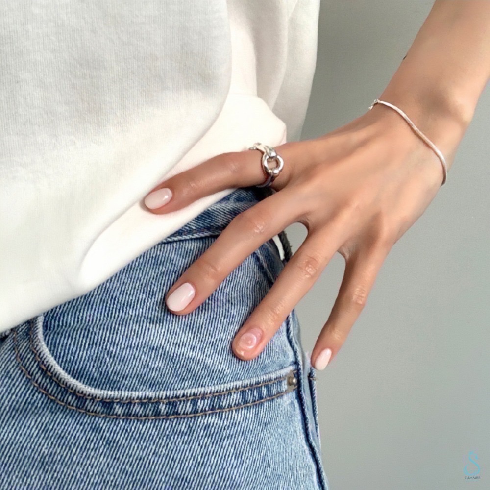 SUMMER 銀飾💫［925純銀］蛇骨圓身手鏈 男女可戴 訂製款多尺寸 純銀手鍊-細節圖8