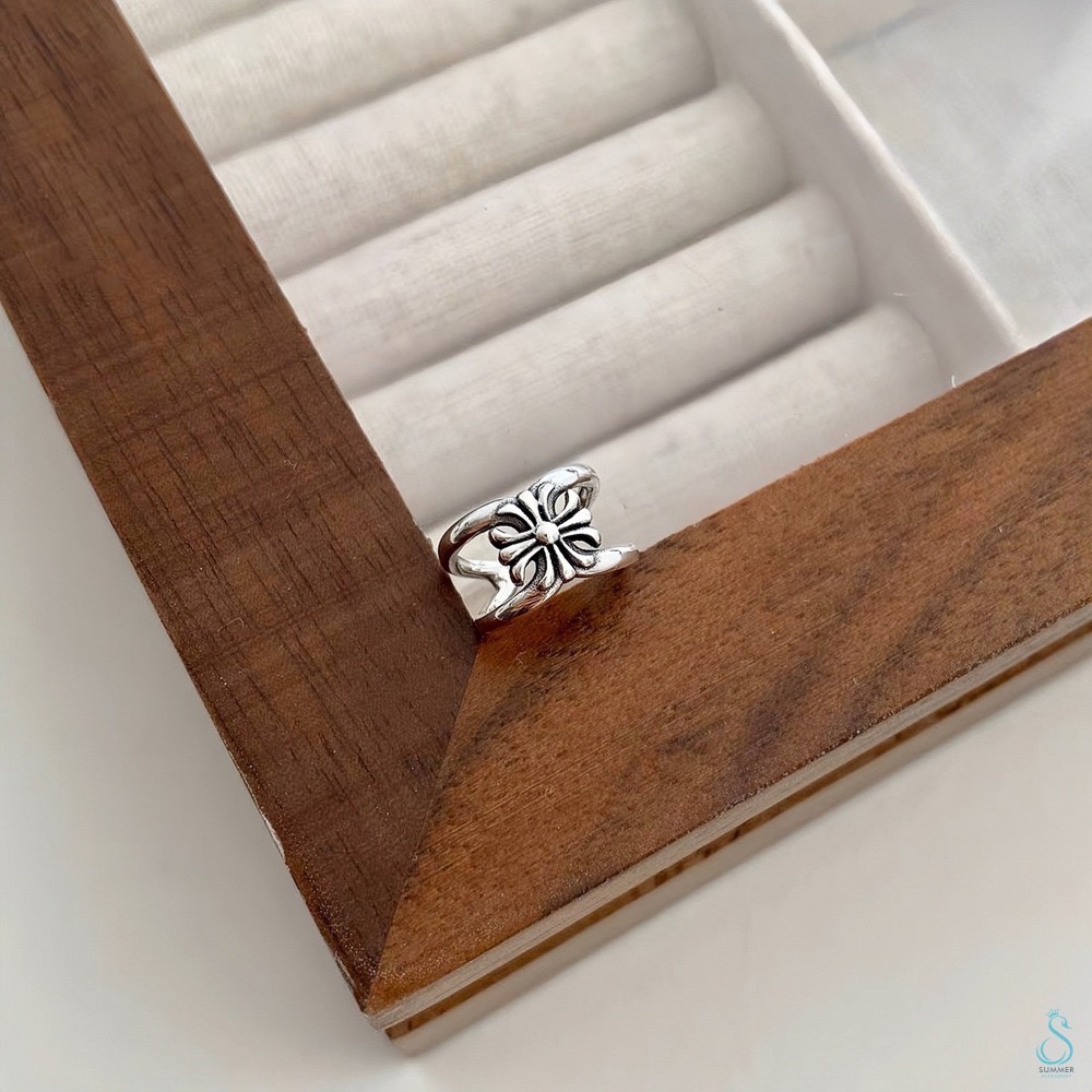 SUMMER 銀飾💫［925純銀］時尚潮流 復古十字架耳夾 耳骨夾 純銀耳環-細節圖8