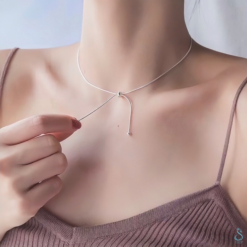 SUMMER 銀飾💫［925純銀］簡約蛇骨鍊（可當手鏈，項鍊佩戴喔！）純銀項鍊 純銀手鍊-細節圖3