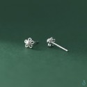 SUMMER 銀飾💫［925純銀］珍珠花朵鎖珠式耳環 純銀耳環-規格圖9