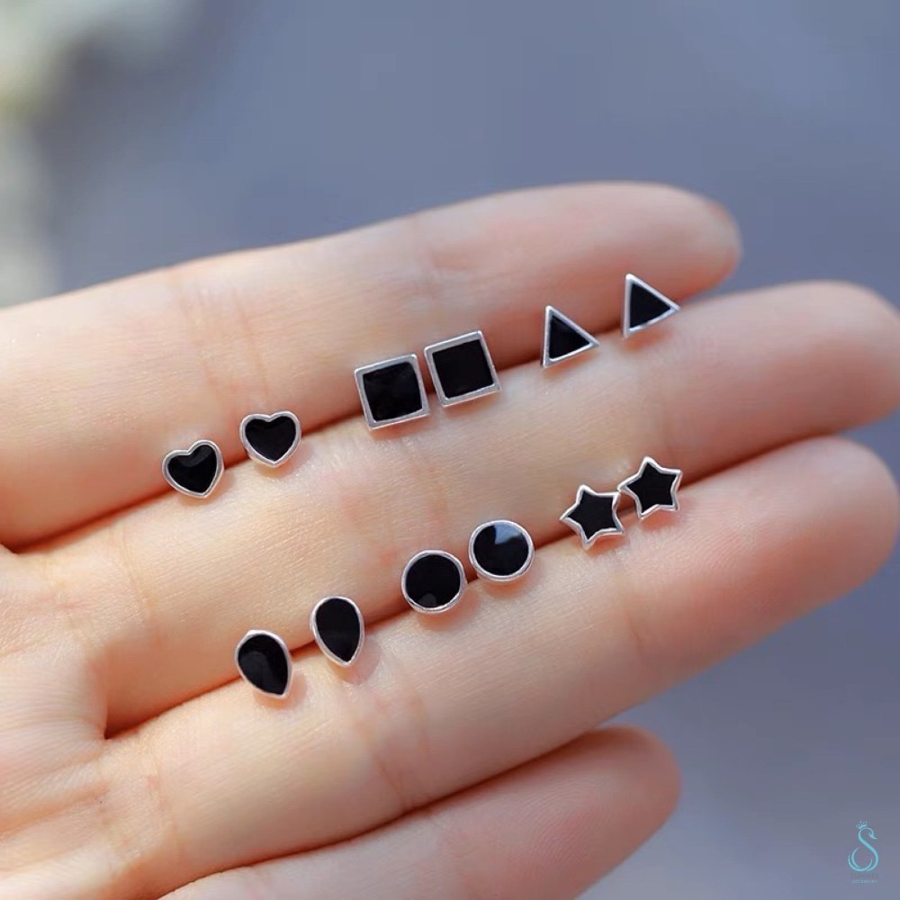 SUMMER 銀飾💫［925純銀］幾何系列多款純銀耳環 養耳抗過敏-細節圖3