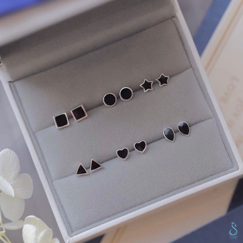 SUMMER 銀飾💫［925純銀］幾何系列多款純銀耳環 養耳抗過敏-細節圖6