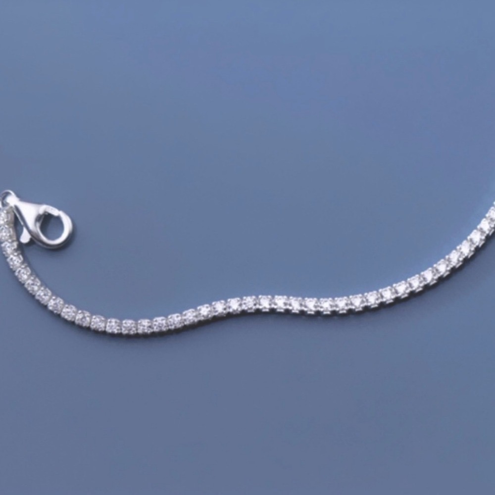 SUMMER韓 銀飾💫［925純銀］排滿鑽手鏈 純銀手鏈-細節圖6