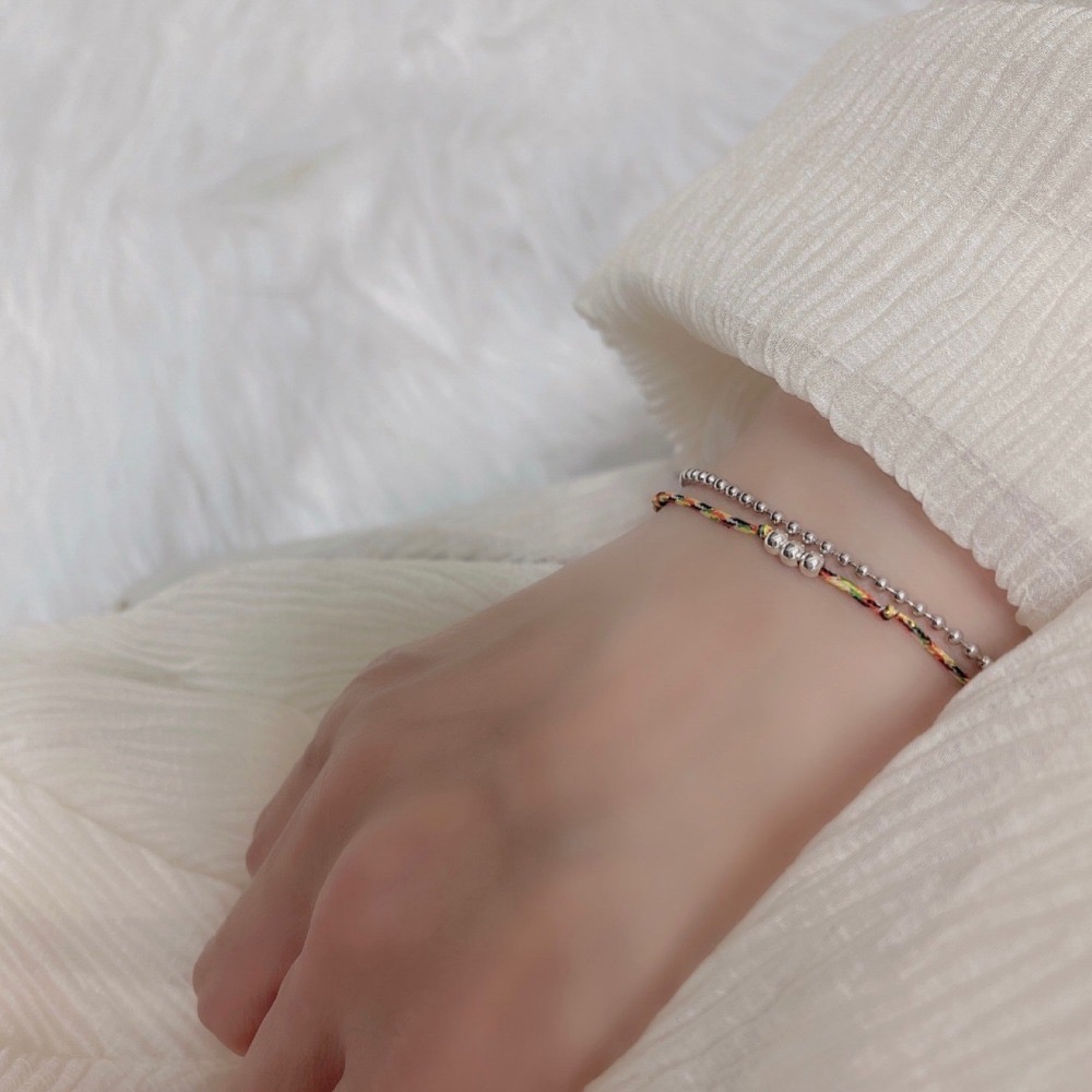 SUMMER 銀飾💫［925純銀］🙏黃大仙代客過爐祈福🙏 開運招財 避邪保平安 細緻基礎款五色線手繩  純銀手鏈-細節圖8