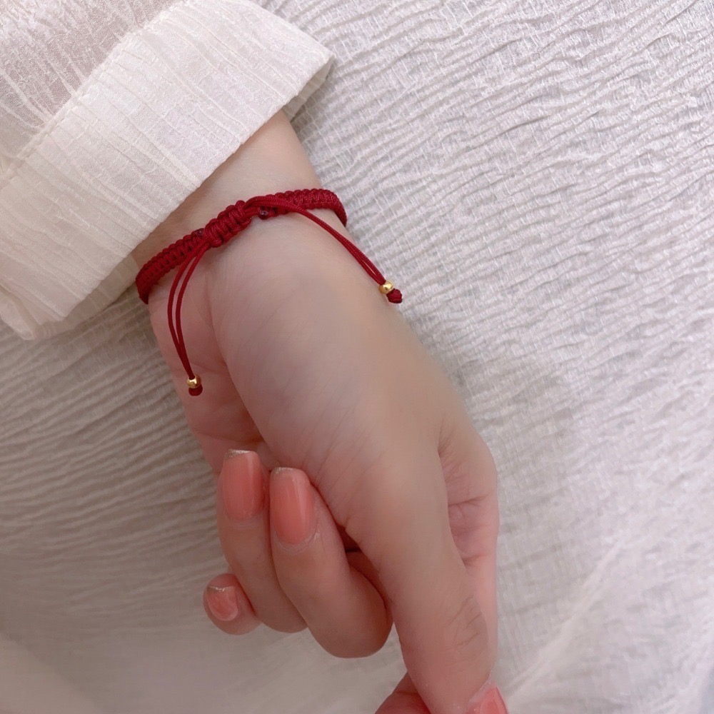 SUMMER 銀飾💫［925純銀］🇯🇵日本東京淺草寺 過爐加持祈福 草莓晶&無限符號✨幸福無限✨幸運紅繩  純銀手-細節圖6