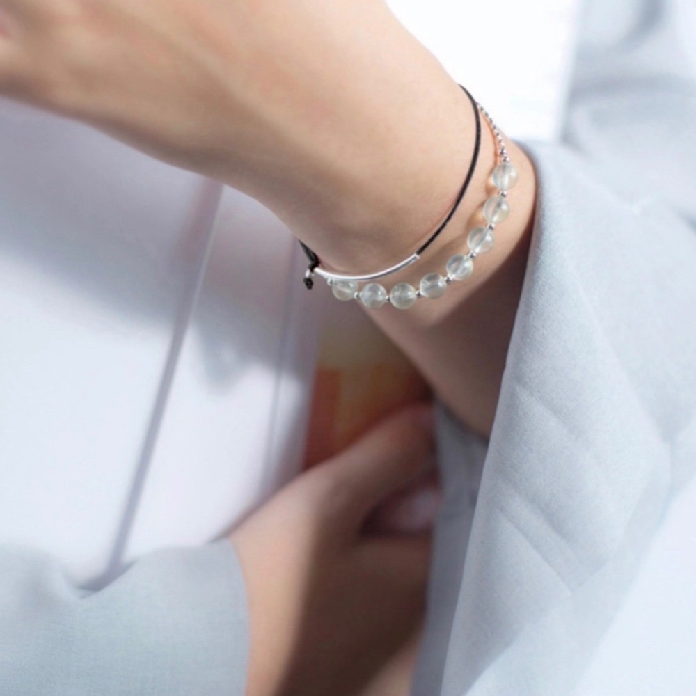 SUMMER 銀飾💫［925純銀］幸運紅繩 手鍊 腳鍊 轉運 招桃花姻緣 避邪黑繩情侶款腳鍊-細節圖5