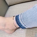 SUMMER 銀飾💫［925純銀］幸運紅繩 手鍊 腳鍊 轉運 招桃花姻緣 避邪黑繩情侶款腳鍊-規格圖9