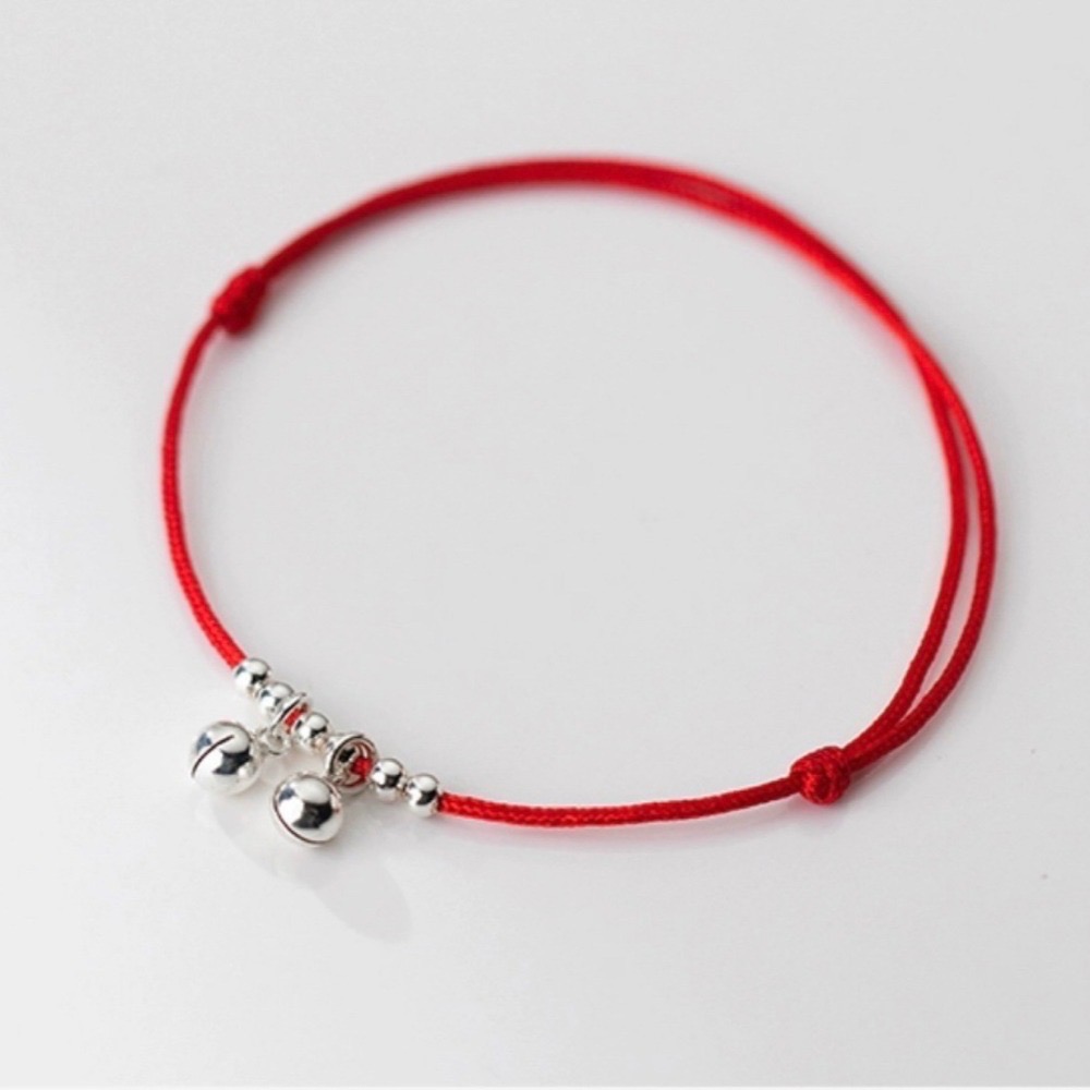 SUMMER 銀飾💫［925純銀］鈴鐺幸運紅繩 黑繩  轉運招桃花姻緣 避邪黑繩 手鍊 腳鍊-細節圖6