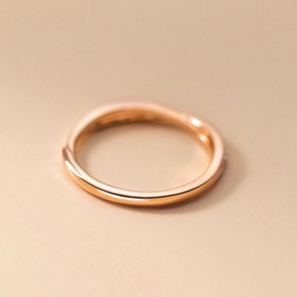 SUMMER 銀飾💫［925純銀］極細 交叉線戒 純銀戒指 純銀飾品 可調戒圍-細節圖5