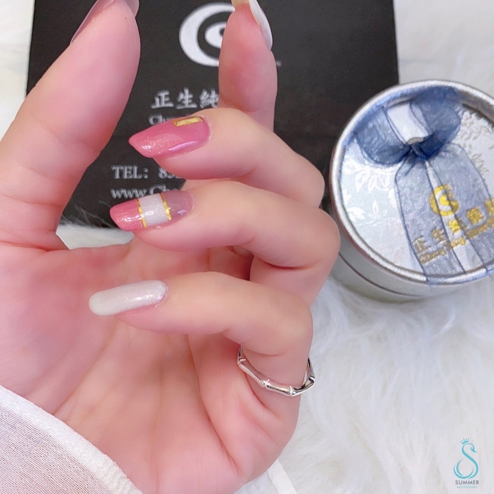 SUMMER 銀飾💫［925純銀］防小人🎋（節節高升）竹節尾戒 ［代購/香港正生純銀］純銀戒指-細節圖7