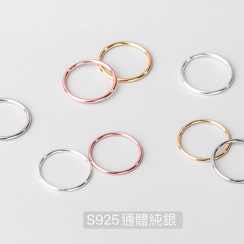 SUMMER韓 銀飾💫［925純銀］百搭基礎款 多尺寸極細線戒 尾戒 純銀戒指 玫瑰金戒指 指骨戒 關節戒-細節圖3