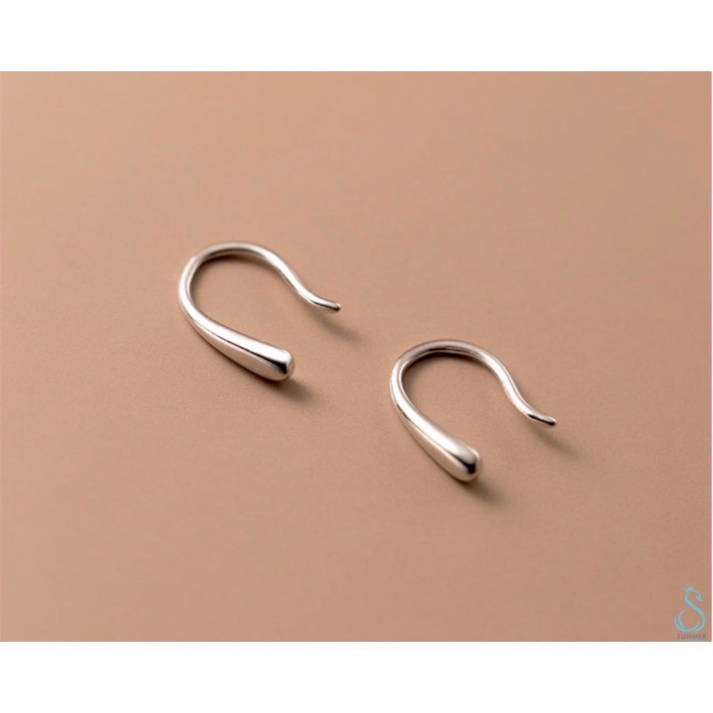 SUMMER韓 銀飾💫［925純銀］小水滴耳環  全純銀不過敏 舒適服貼 洗澡睡覺不用摘 百搭基本款 純銀耳環-細節圖6