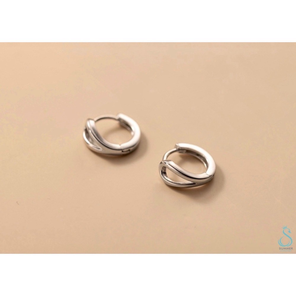 SUMMER韓 銀飾💫［925純銀］💧水滴耳環 耳扣耳環  耳扣 純銀耳環 純銀飾品 韓國銀飾-細節圖9