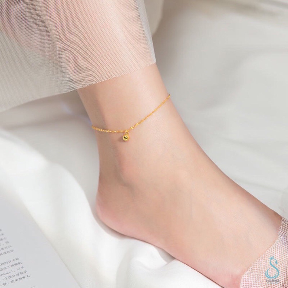 SUMMER韓 銀飾💫［925純銀］極簡約 光珠腳鏈 純銀腳鏈 純銀飾品 韓國銀飾 韓國飾品-細節圖8