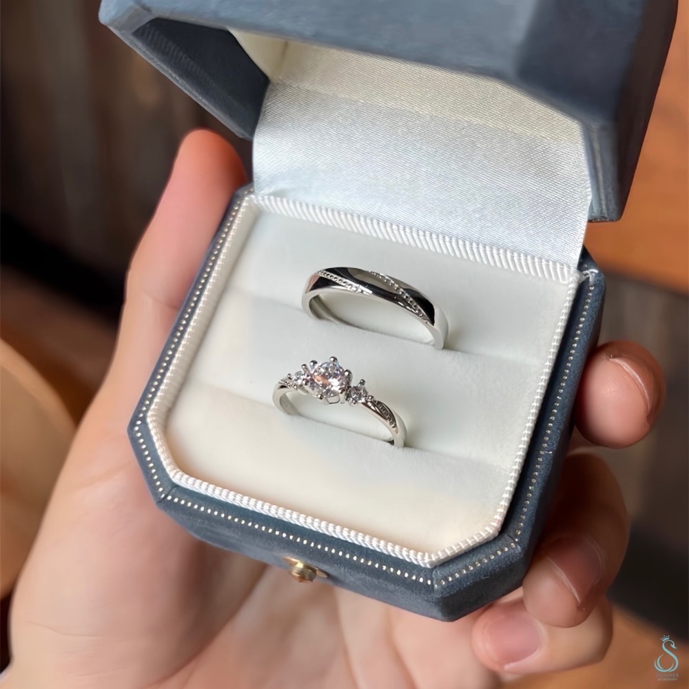 SUMMER 銀飾💫［925純銀］一見鍾情情侶對戒 情人節 純銀戒指-細節圖2