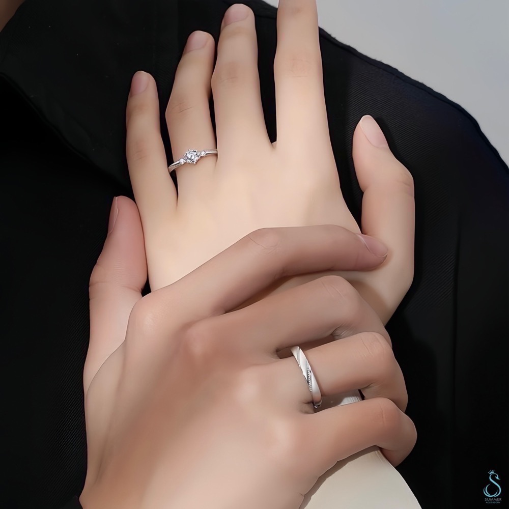 SUMMER 銀飾💫［925純銀］一見鍾情情侶對戒 情人節 純銀戒指-細節圖8