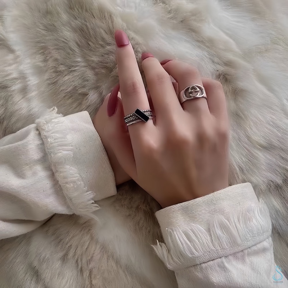 SUMMER 銀飾💫［925純銀］泰銀潮流復古 黑時尚 造型戒指 純銀戒指-細節圖6