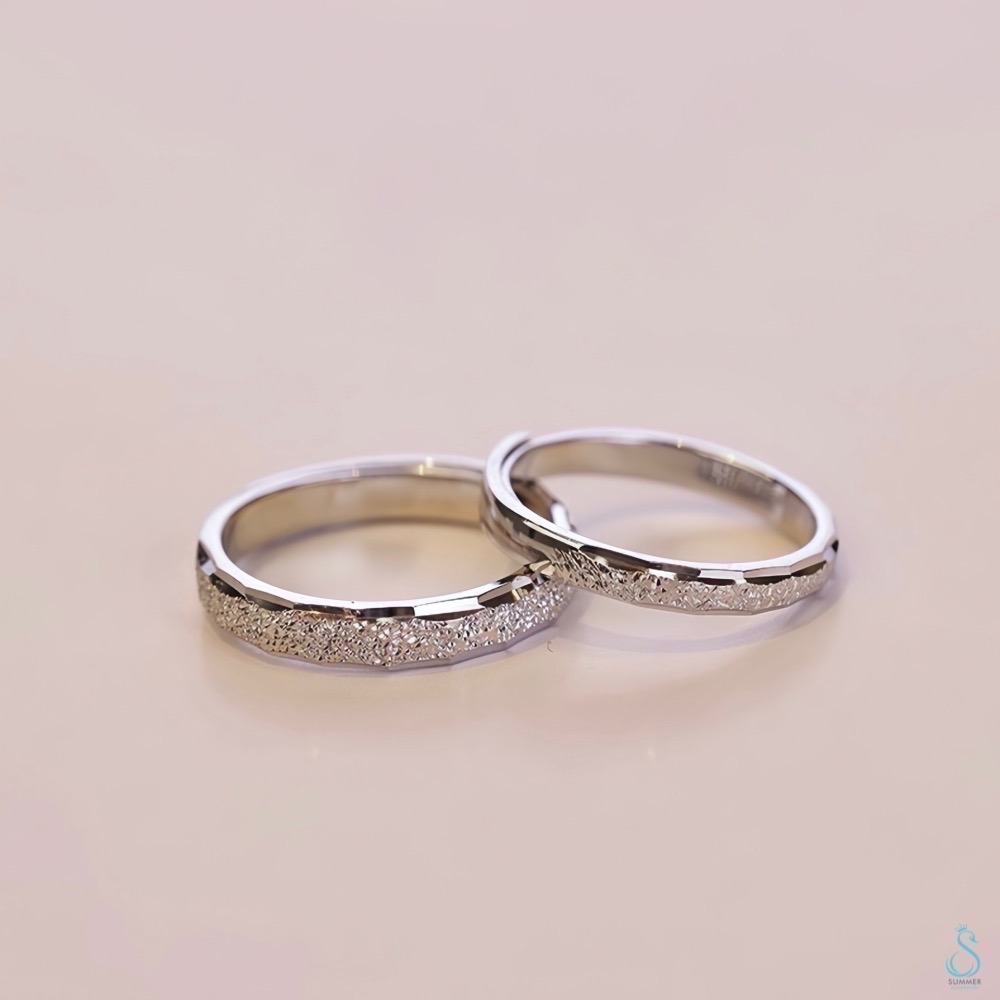 SUMMER 銀飾💫［925純銀］閃亮銀河情侶對戒 純銀戒指 情人節-細節圖6