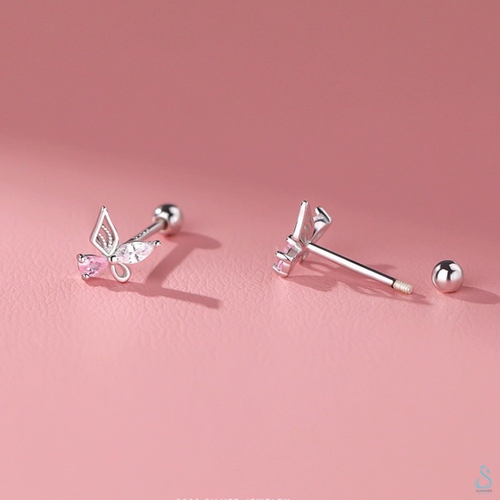 SUMMER 銀飾💫［999足銀］蝶の戀轉珠耳環 鎖珠式耳環 純銀耳環-細節圖6