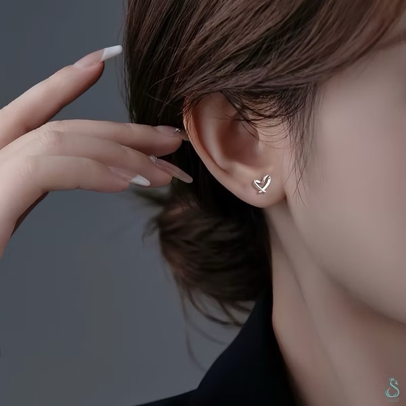 SUMMER 銀飾💫［925純銀］心語💕 鏤空愛心轉珠耳環 鎖珠式耳環 純銀耳環-細節圖3