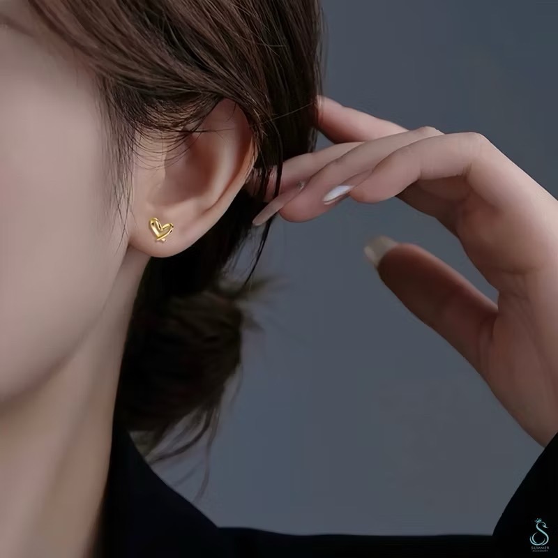 SUMMER 銀飾💫［925純銀］心語💕 鏤空愛心轉珠耳環 鎖珠式耳環 純銀耳環-細節圖4