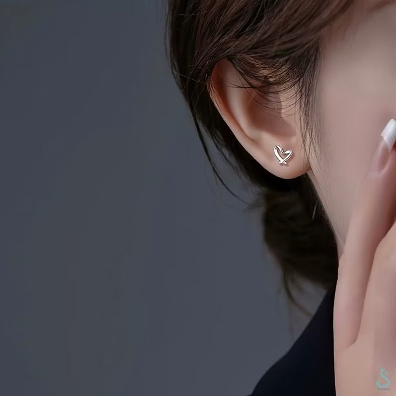 SUMMER 銀飾💫［925純銀］心語💕 鏤空愛心轉珠耳環 鎖珠式耳環 純銀耳環-細節圖7