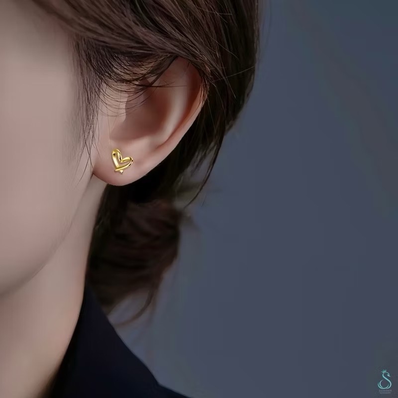 SUMMER 銀飾💫［925純銀］心語💕 鏤空愛心轉珠耳環 鎖珠式耳環 純銀耳環-細節圖8