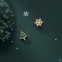 SUMMER 銀飾💫［925純銀］聖誕派對耳環 聖誕樹雪花🎄❄️純銀耳環  聖誕節-規格圖9