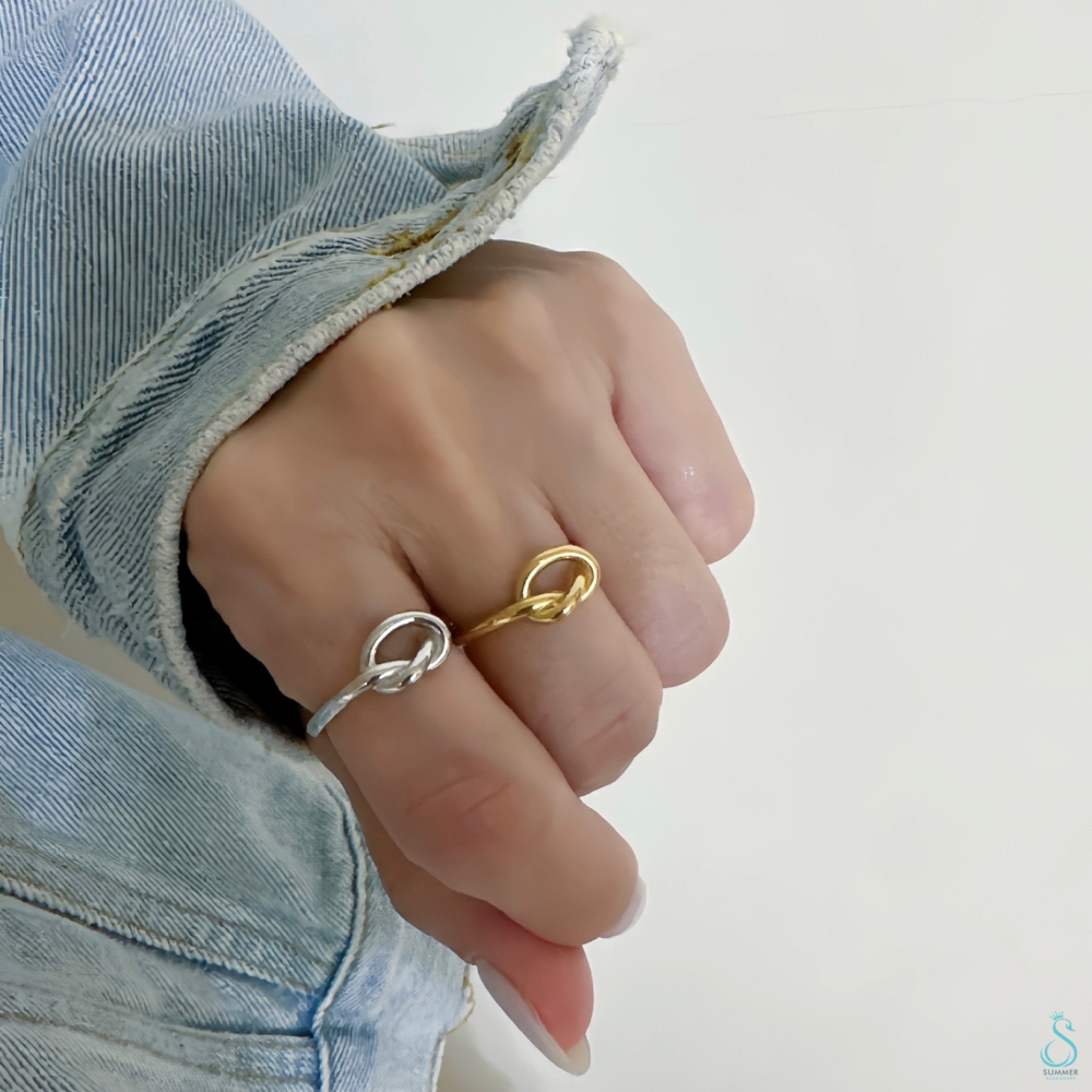 SUMMER 銀飾💫［925純銀］結心戒 純銀戒指 心型戒指-細節圖2