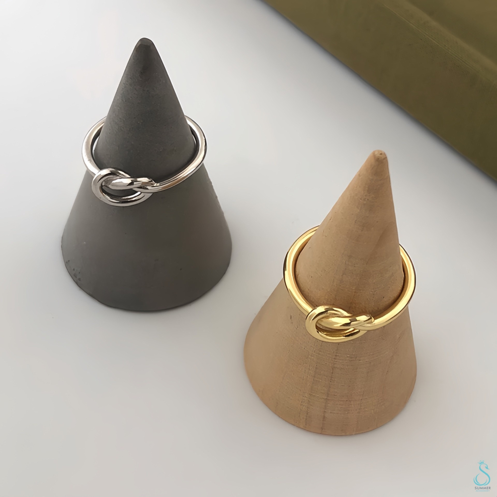 SUMMER 銀飾💫［925純銀］結心戒 純銀戒指 心型戒指-細節圖3