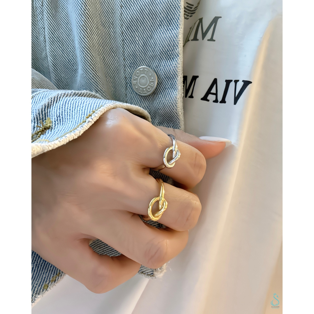 SUMMER 銀飾💫［925純銀］結心戒 純銀戒指 心型戒指-細節圖4