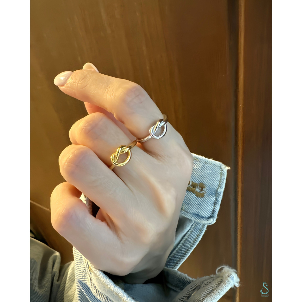 SUMMER 銀飾💫［925純銀］結心戒 純銀戒指 心型戒指-細節圖6