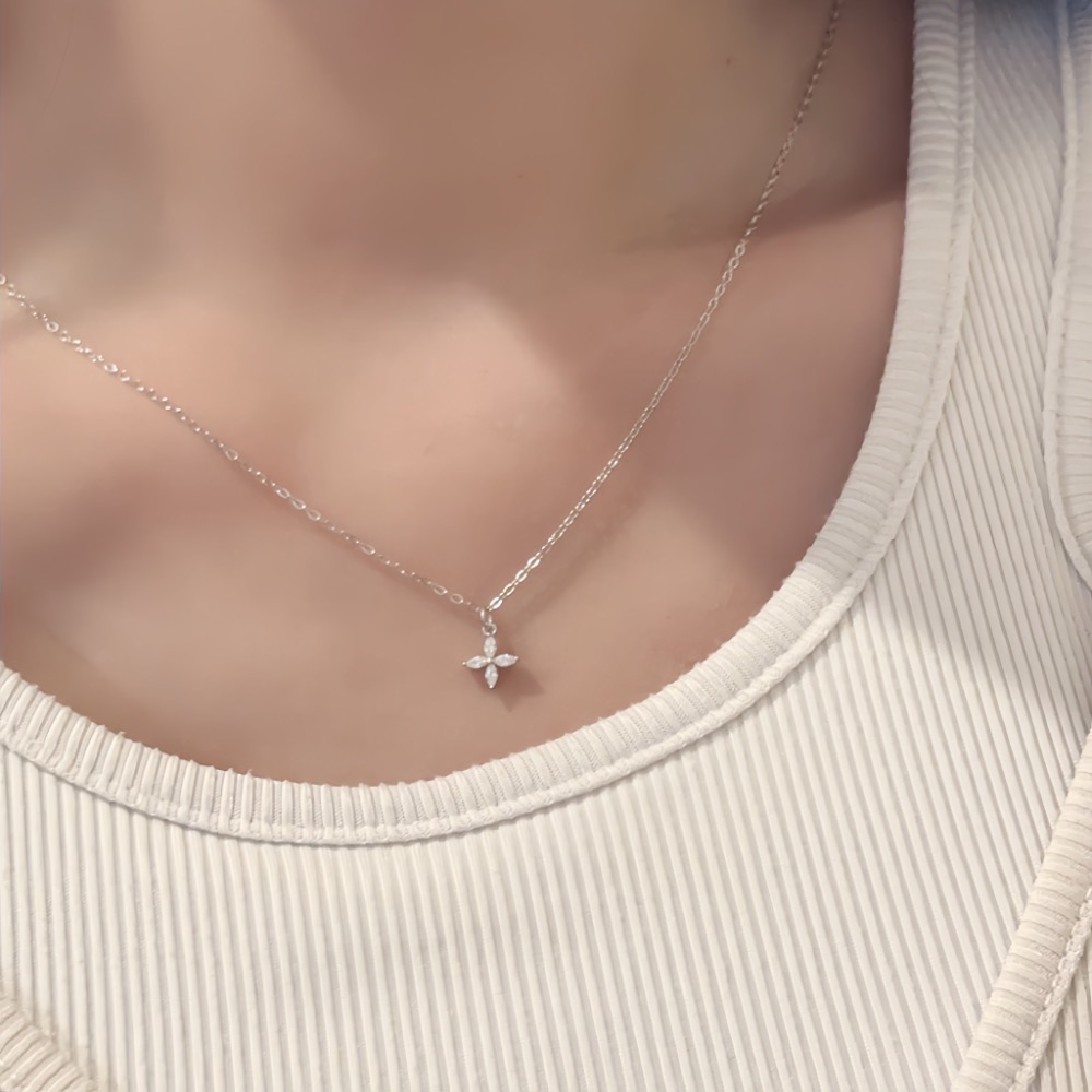 SUMMER 銀飾💫［925純銀］迷你四葉草項鏈 純銀項鍊-細節圖7