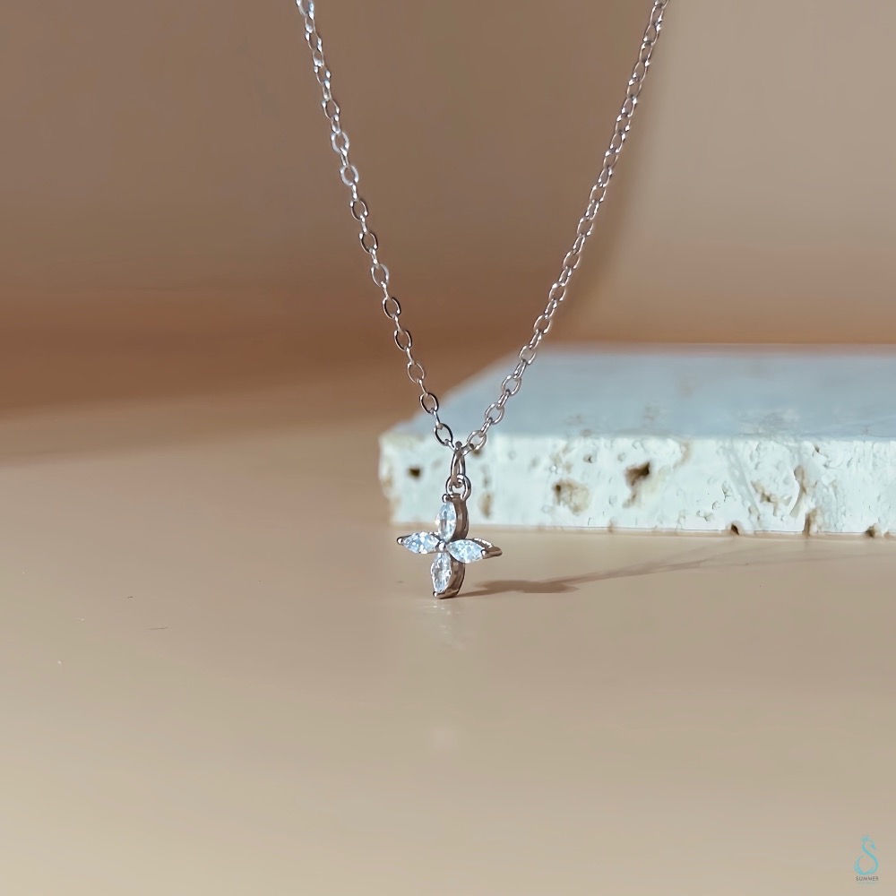 SUMMER 銀飾💫［925純銀］迷你四葉草項鏈 純銀項鍊-規格圖9