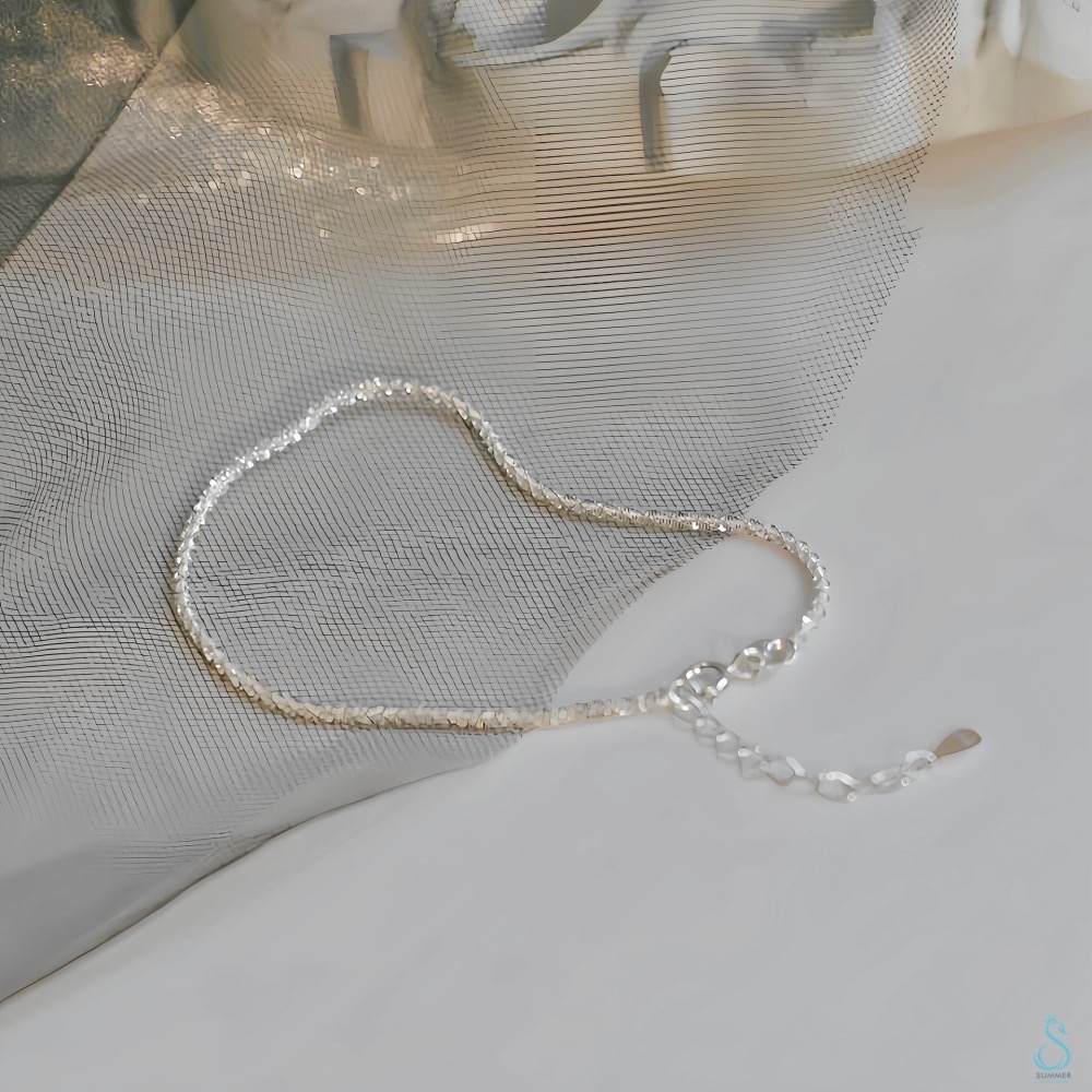 SUMMER 銀飾💫［925純銀］訂製細緻滿天星手鏈 純銀手鏈 純銀腳鏈-細節圖2