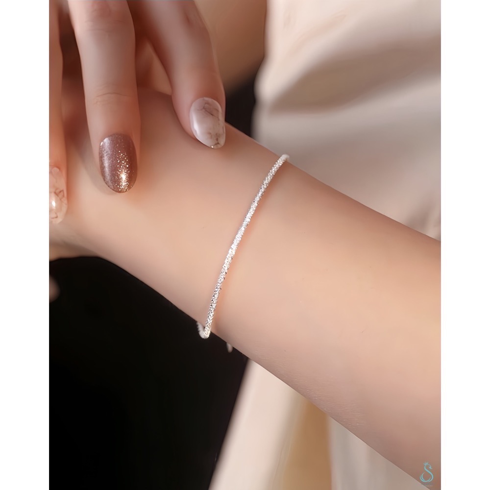 SUMMER 銀飾💫［925純銀］訂製細緻滿天星手鏈 純銀手鏈 純銀腳鏈-細節圖3