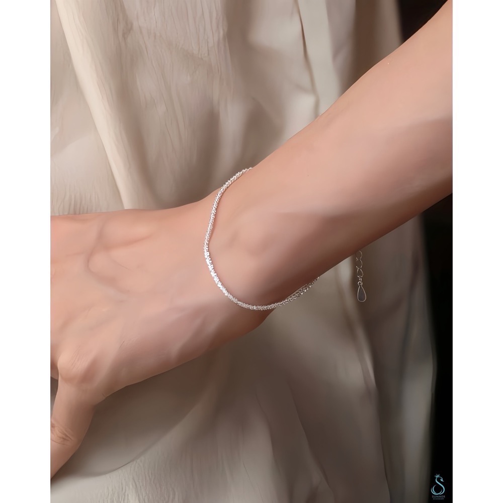 SUMMER 銀飾💫［925純銀］訂製細緻滿天星手鏈 純銀手鏈 純銀腳鏈-細節圖5
