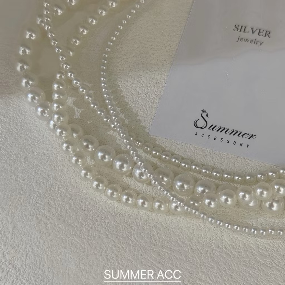 《升級版》不退流行的經典 正韓 亮澤光感 施華洛世奇 珍珠項鏈 經典 復古 純銀項鏈-細節圖6