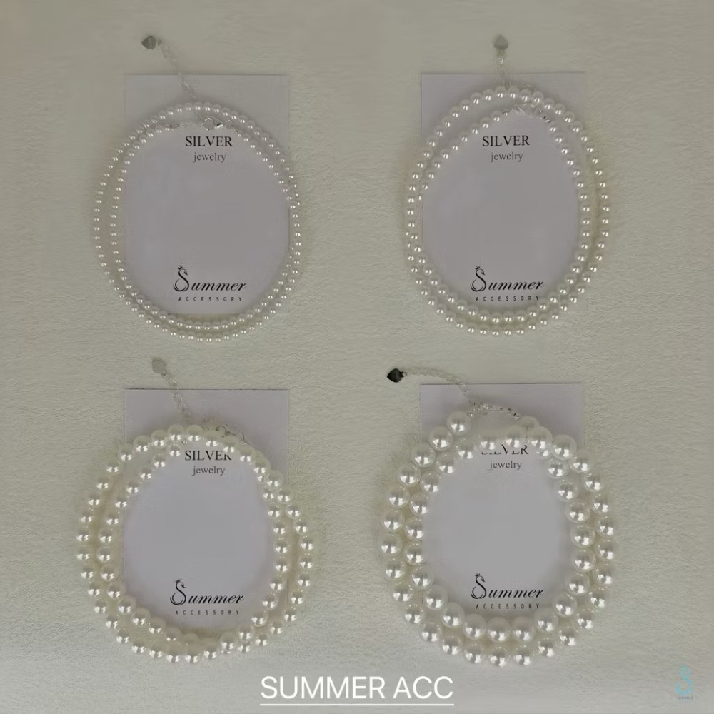 《升級版》不退流行的經典 正韓 亮澤光感 施華洛世奇 珍珠項鏈 經典 復古 純銀項鏈-細節圖7